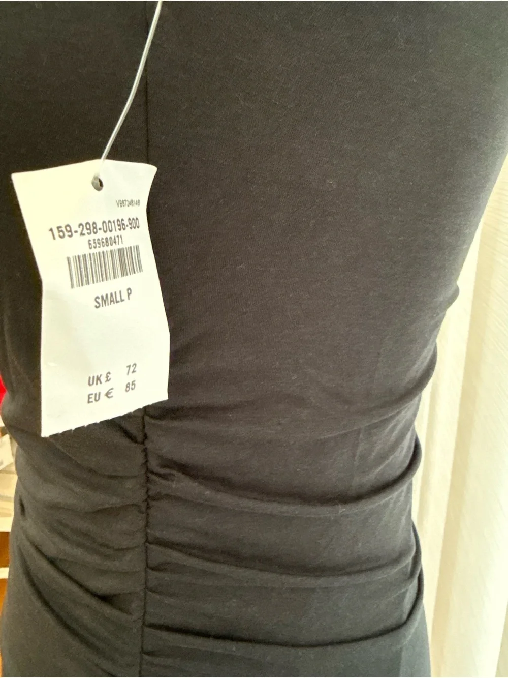Abercrombie & Fitch Black Square-Neck Maxi dress with Cap Shoulders